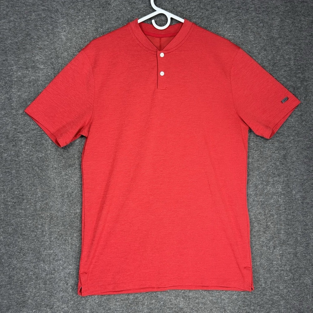 Nike Tiger Woods‎ Shirt Mens M Red Polo Blade Collar AeroReact Golf BV1315